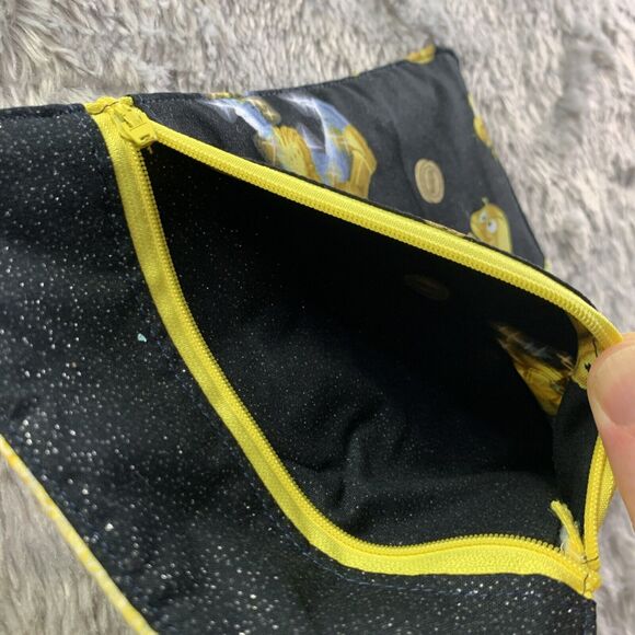 Super Mario Bros Purse Small Black Yellow Gold White New 2 Handmade Nintendo - Picture 5 of 9